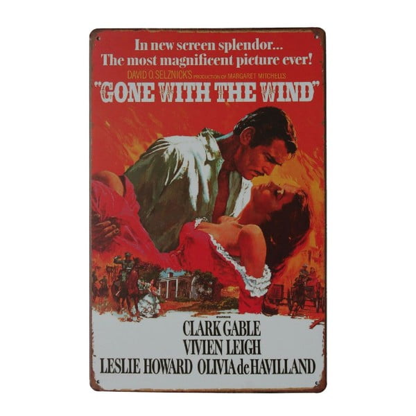 Cedule Gone With The Wind, 20x30 cm