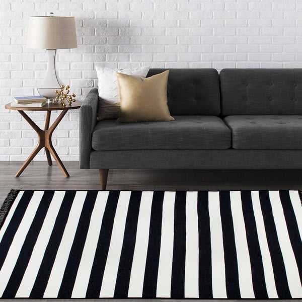Must-valge kahepoolne vaip Sentinus, 120 x 180 cm. - Cihan Bilisim Tekstil-image-1