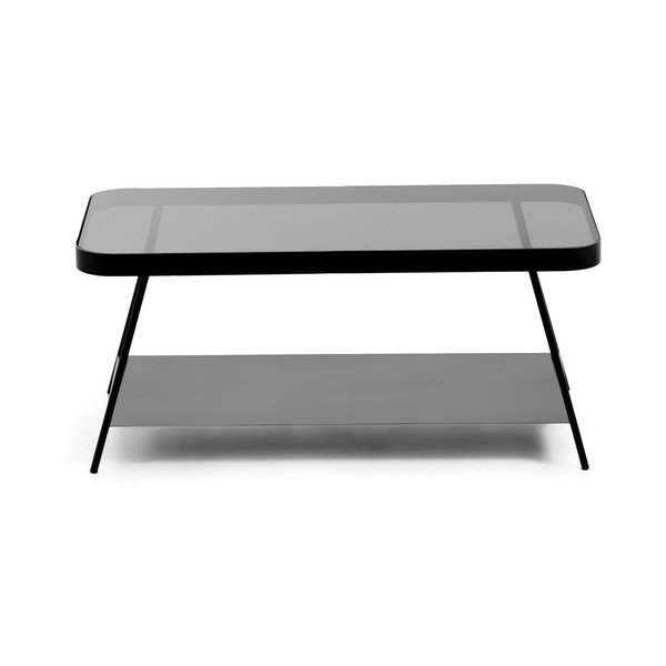 Must diivanilaud klaasist pealispinnaga 45x90 cm Duilia - Kave Home-image-3