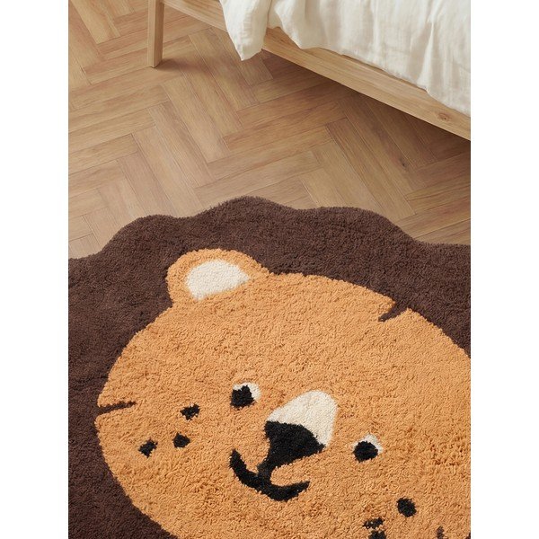 Oranž/pruun pestav/käsitsi kootud puuvillane lastevaip 112x120 cm Snuggle Lea - Hanse Home-image-2