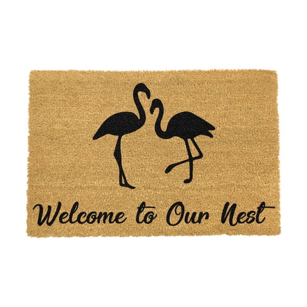 Rohožka Artsy Doormats Welcome To Our Nest Flamingo, 40 x 60 cm