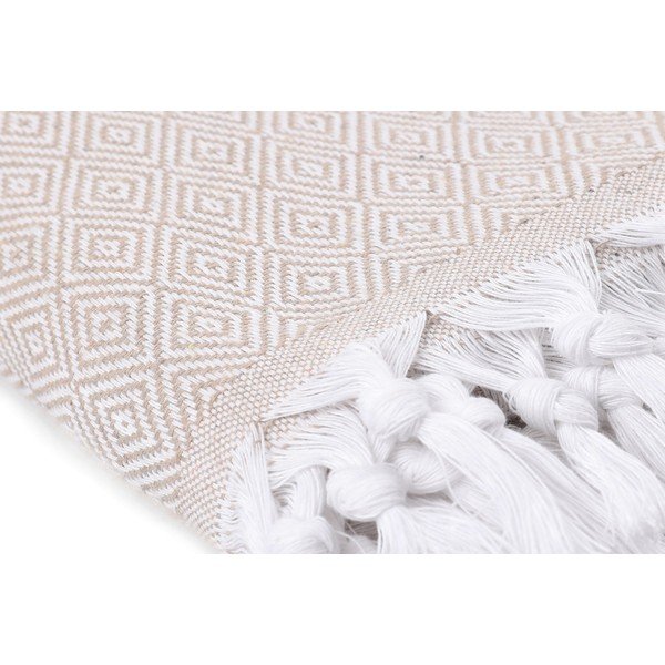 Helebeež puuvillane voodiplaat Galina Beige White, 220 x 240 cm Anna Yatak - Mijolnir-image-4