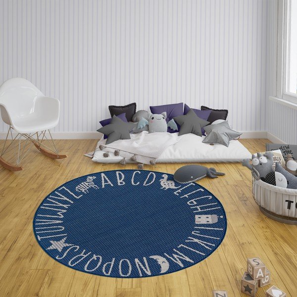 Sinine lastevaip Letters, ø 160 cm - Ragami-image-1