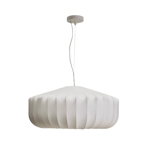 Valge laelamp tekstiilist varjuga ø 76 cm Somar - Kave Home