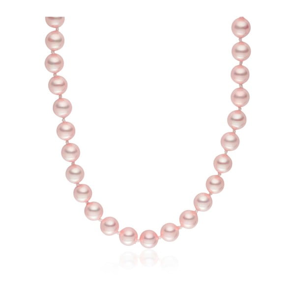 Růžový perlový náhrdelník Pearls of London Mystic, délka 45 cm