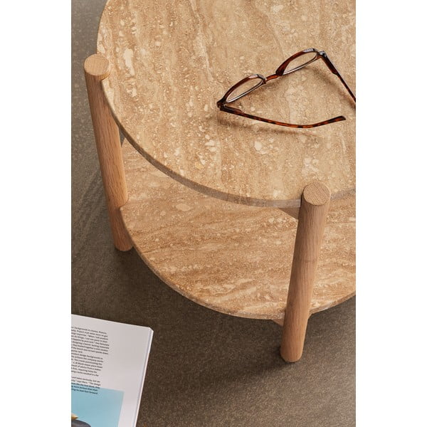 Ümmargune kiviplaadiga abilaud ø 43 cm Trava – Hübsch-image-4