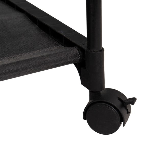 Must metallist ratastega riidestange 84x43x156 cm - Casa Selección-image-2