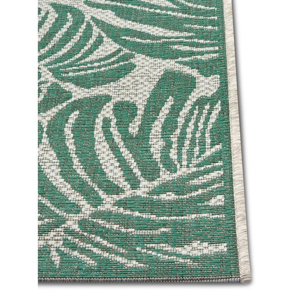 Roheline ja beež õuejooksja , 70 x 200 cm Monstera - NORTHRUGS-image-2
