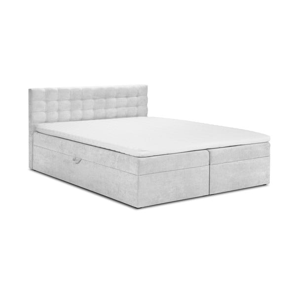 Helehall boxspring-voodi koos panipaigaga 200x200 cm Jade - Mazzini Beds