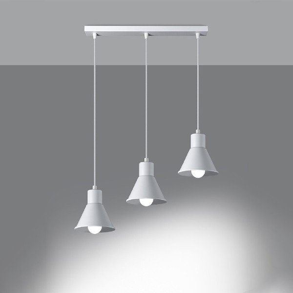 Valge ripplamp metallist varju 45x14 cm Martina - Sollux-image-2