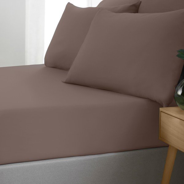 Tumepruun lina 90x190 cm So Soft Non Iron - Catherine Lansfield-image-1