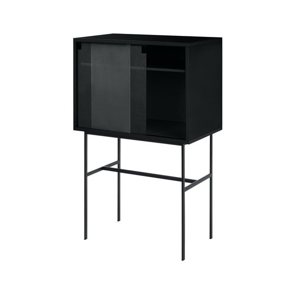 Must vitriinkapp lükandustega 70x109x40 cm Lekko - noo.ma