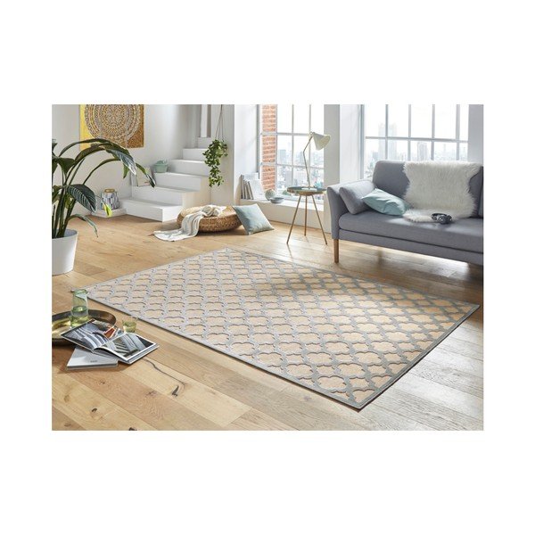 Kreemjas viskoosist vaip , 80 x 125 cm Bryon - Mint Rugs-image-1