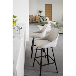 Beežid baaritoolid 2tk komplektis (istme kõrgus 65 cm) Alison - Rowico