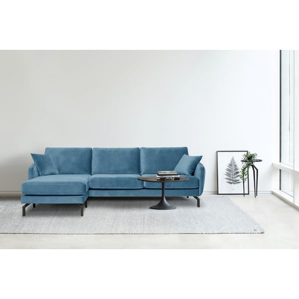 Sinine sametne nurgadiivan (vasakpoolne nurk) Magic - Scandic-image-1