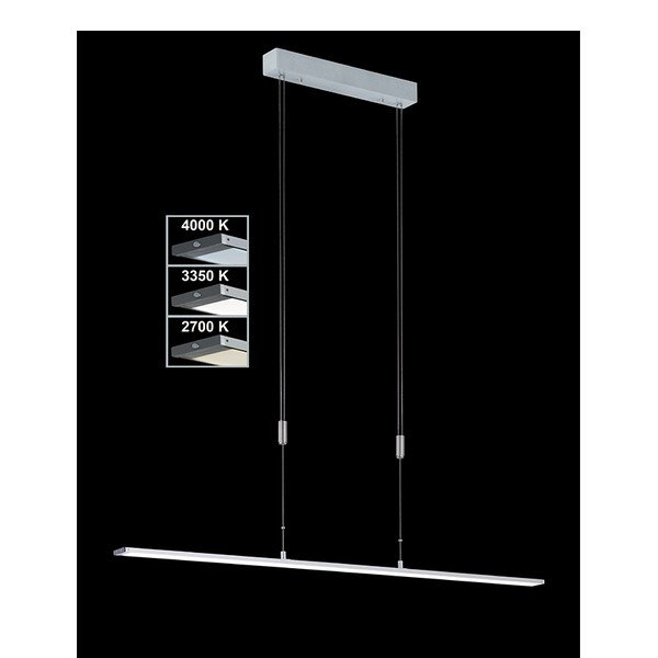 Hõbedane metallist dimmerdatav LED rippvalgusti Metz - Fischer & Honsel-image-1