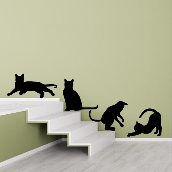 Samolepka na stěnu Cats Silhouettes