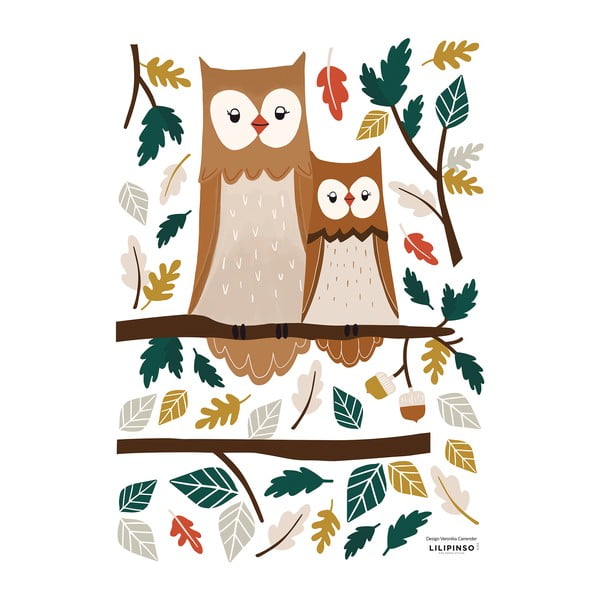 Kleebisleht 30x42 cm Owl Family - Lilipinso