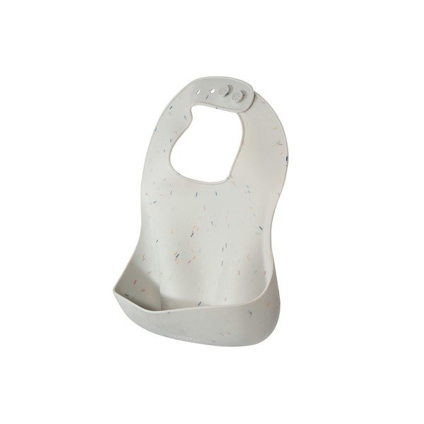 Valge silikoonist rinnatüki tasku Bib Confetti - Kindsgut-image-2