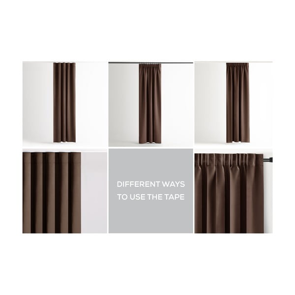 Pruun pimendav termokardin 140x245 cm Pleat - Restilo-image-4