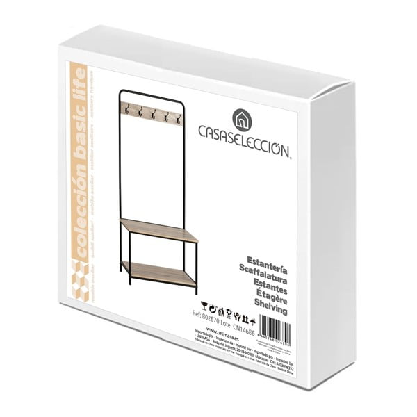 Must naturaalne koridorikomplekt tammepuust dekooriga - Casa Selección-image-3