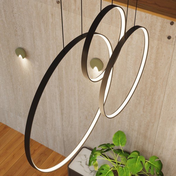 Must alumiiniumist LED-rippvalgusti RIO - Thoro-image-4
