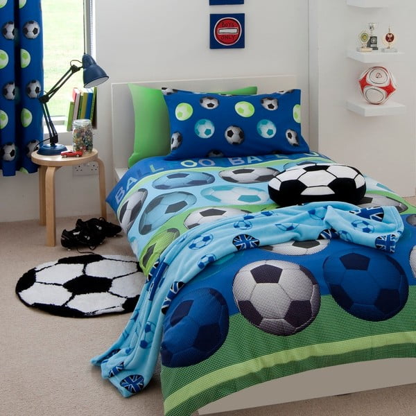 Sinine laste voodipesu Jalgpall, 135 x 200 cm - Catherine Lansfield