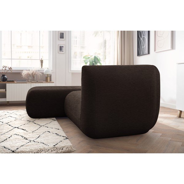 Tume pruun corduroy nurgadiivan (vasakpoolne nurk) Lecomte - Bobochic Paris-image-1