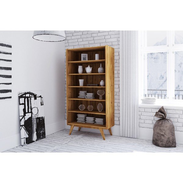 Tammepuust raamaturiiul 100x200 cm Retro - The Beds-image-3