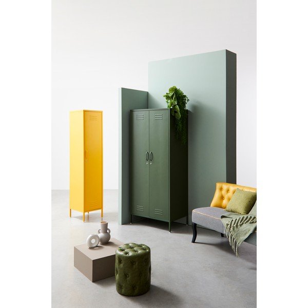 Heleroosa metallist lukustatav kapp 80x185x50 cm Cambridge - Yes Everyday-image-1