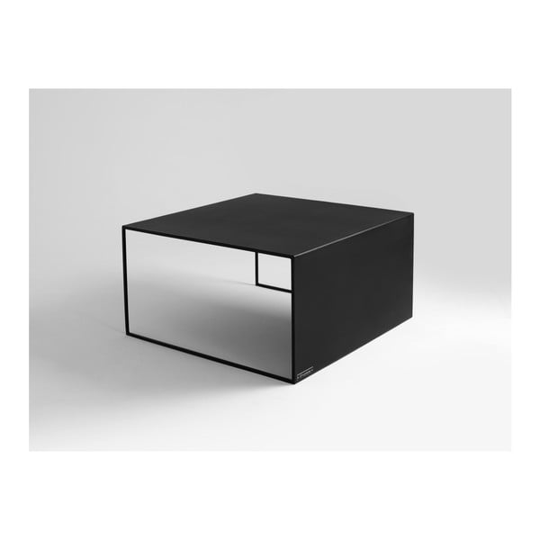 Černý konferenční stolek Custom Form 2Wall, 80 x 80 cm