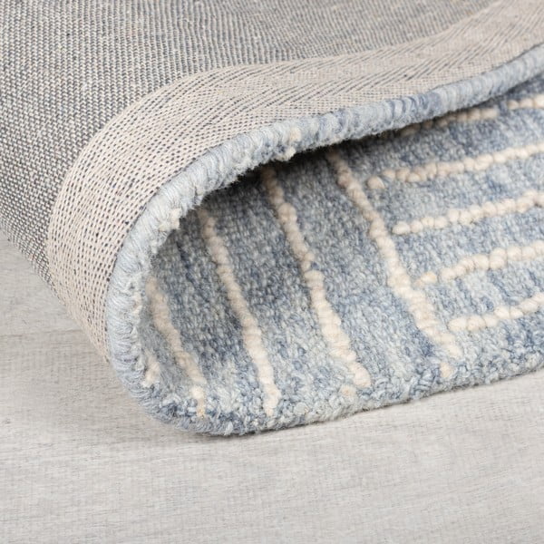 Helesinine käsitsi kootud villane vaip 160x230 cm Memphis Wool - Flair Rugs-image-2