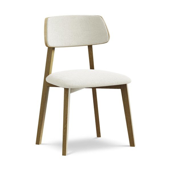 Kreemjas täispuidust söögitool Niu - Makamii