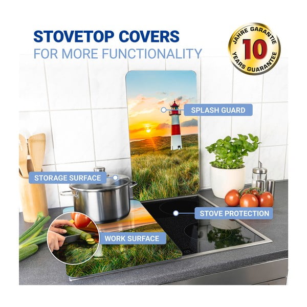 Karastatud klaasist pliidikatte komplekt 2 tk 52x30 cm Lighthouse - Maximex-image-3