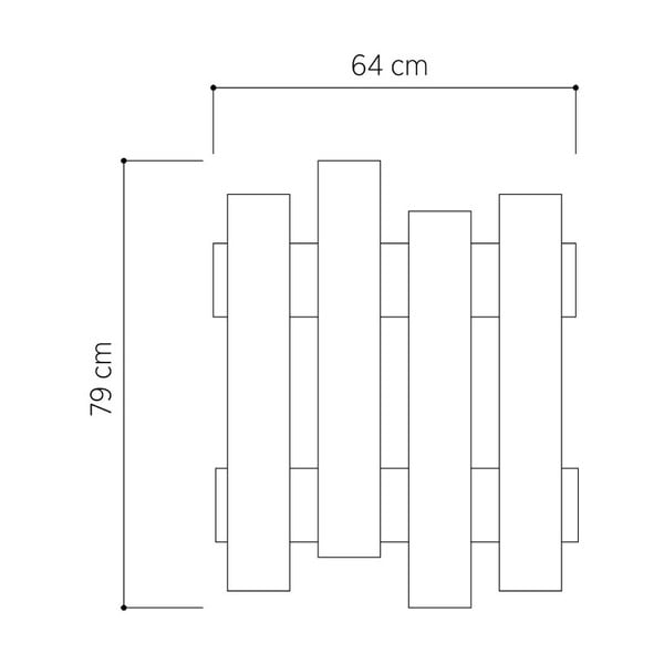 Nástěnný věšák v dekoru dubového dřeva Wave Oak-image-2