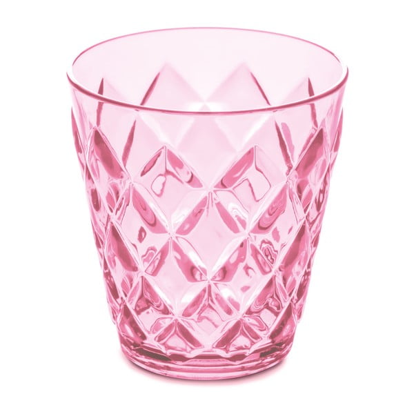 Růžová plastová sklenice Tantitoni Crystal, 200 ml