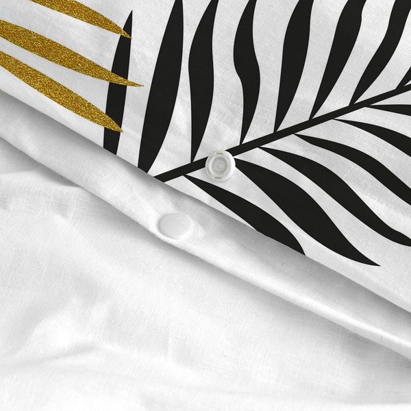 Valge puuvillane tekikott 200x200 cm Foliage – Blanc-image-3