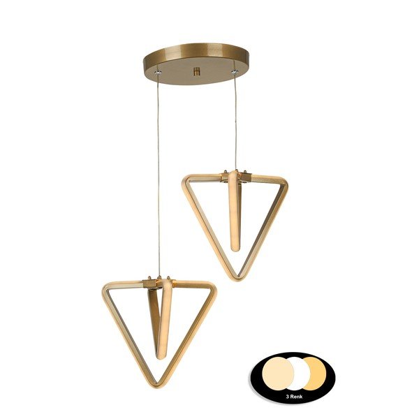 Pronksivärvi metallist LED rippvalgusti ø 20 cm Baris - Squid Lighting-image-2