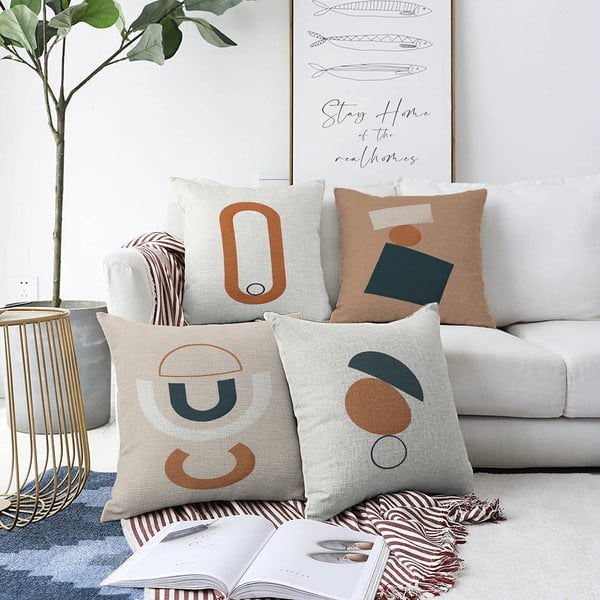 4 padjapüüru Luka, 55 x 55 cm, komplektis - Minimalist Cushion Covers