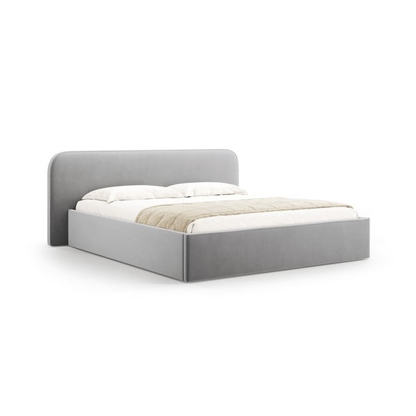 Helehall polsterdatud kaheinimesevoodi koos panipaiga ja voodipõhjaga 200x200 cm Elizabeth - Micadoni