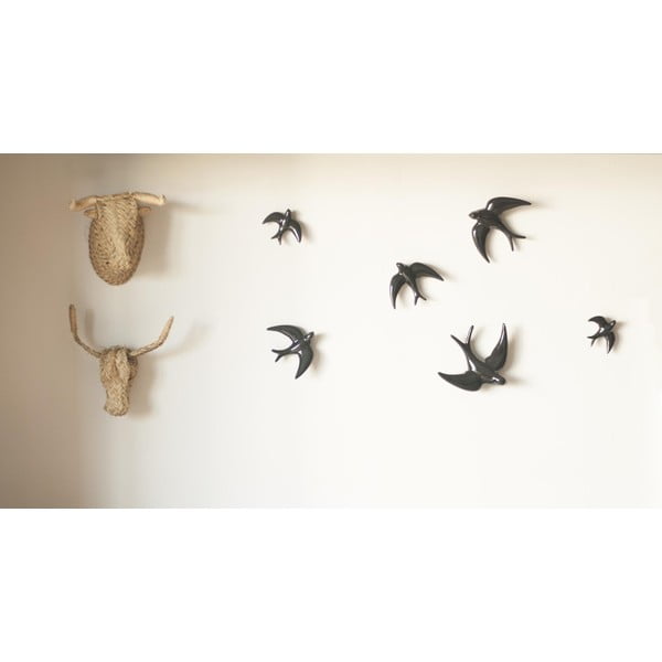 Komplekt 2 käsitsi valmistatud portselanist seinakaunistust Golondrinas - Surdic-image-1