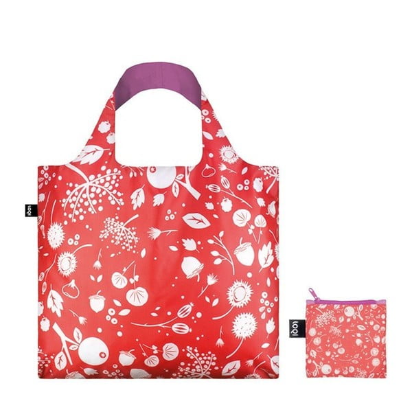 Skládací nákupní taška s kapsičkou LOQI Coral Bell