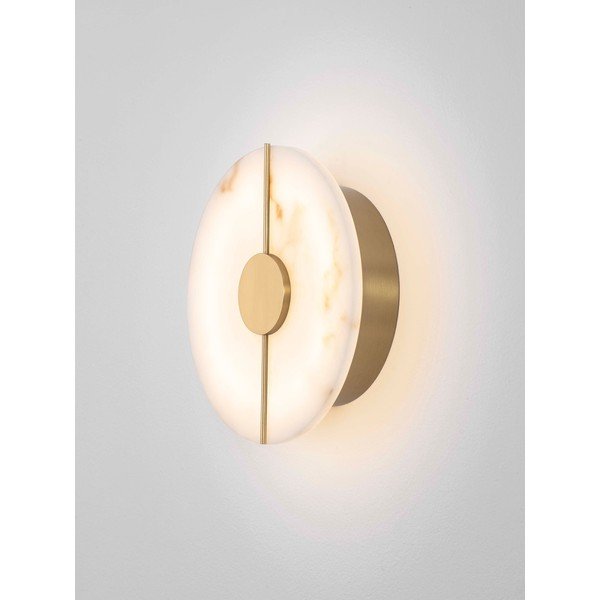 Kreemikas/messingvärvi LED-seinavalgusti kivist dekooriga Aider - Nova Luce-image-2
