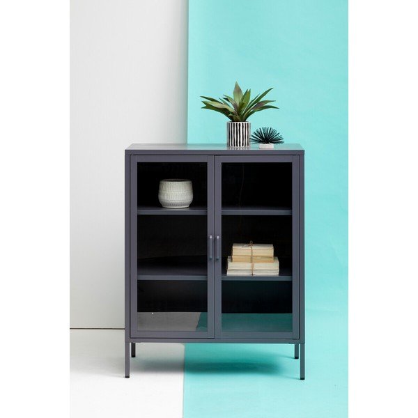 Hall terasest vitriinkapp 80x102x40 cm Acier - Premier Housewares-image-3