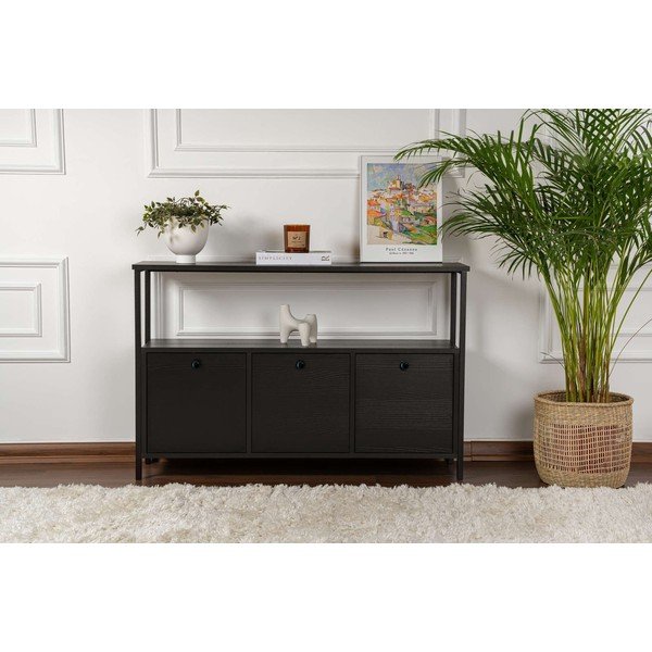 Must konsoollaud 29,5x120 cm Solace - Kalune Design-image-4