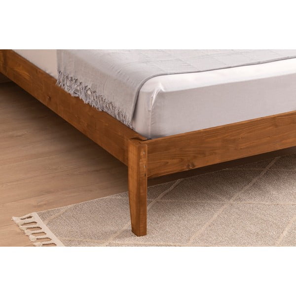 Tumepruuni-naturaalset värvi kuusepuidust üheinimesevoodi 90x200 cm Venus - Kalune Design-image-4