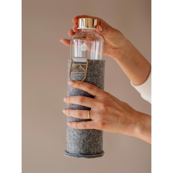 Borosilikaatklaasist pudel vildist ümbrisega Gold, 750 ml Mismatch - Equa-image-1