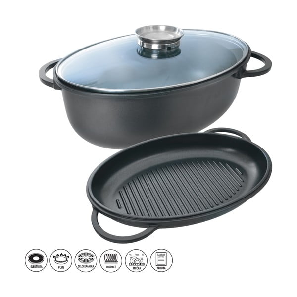 3-osaline teflonpinnaga ja aroomikattega küpsetusnõus Al - Orion-image-1