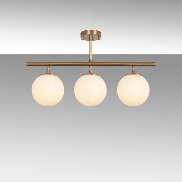 Pronksivärvi rippvalgusti klaasist varjuga Atmaca - Opviq lights-image-4