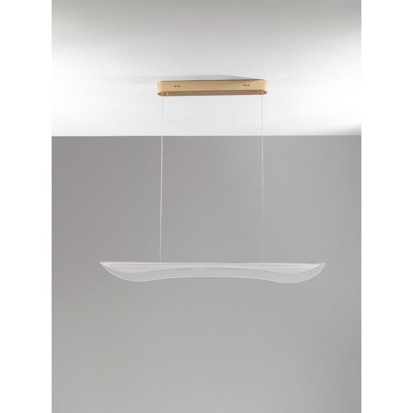 Alumiiniumist hämardatav LED-rippvalgusti kuldses värvitoonis akrüülklaasist varjuga Agos - Nova Luce-image-4
